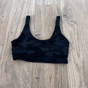 lululemon athletica Black Camouflage Sports Bra with Wide Straps